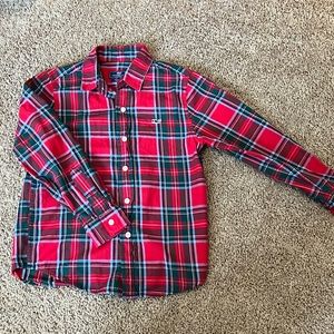 VV holiday plaid button down shirt